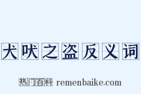 犬吠之盗反义词是什么意思的图片